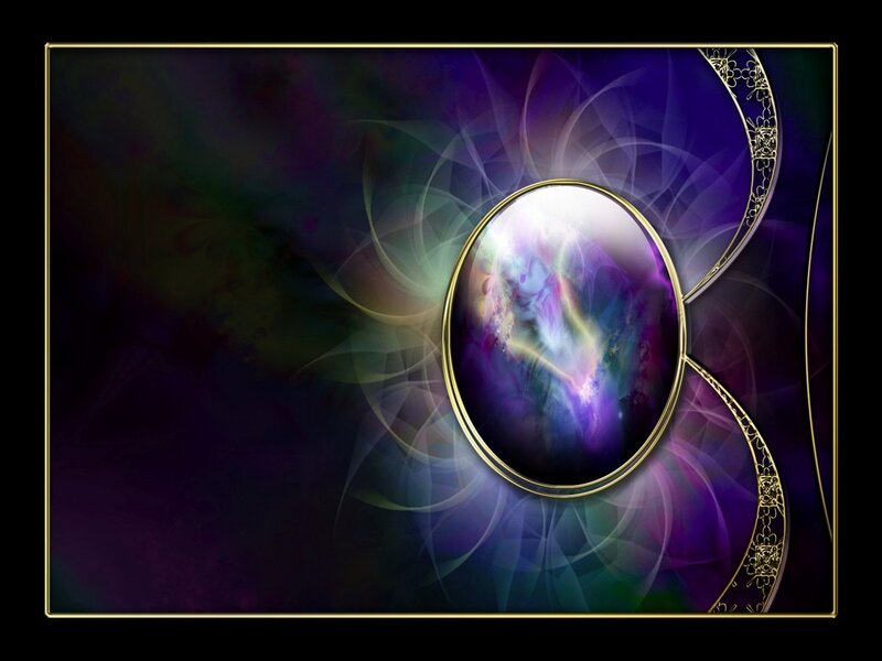abstract purple and gold design