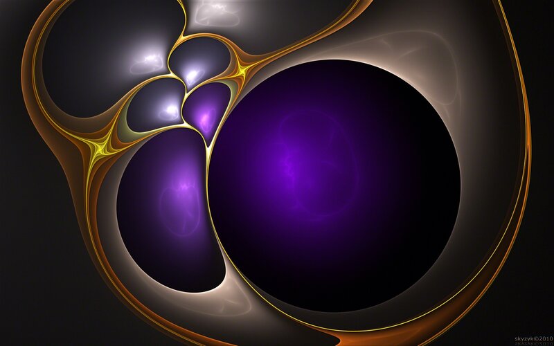 Abstract purple and gold fractal