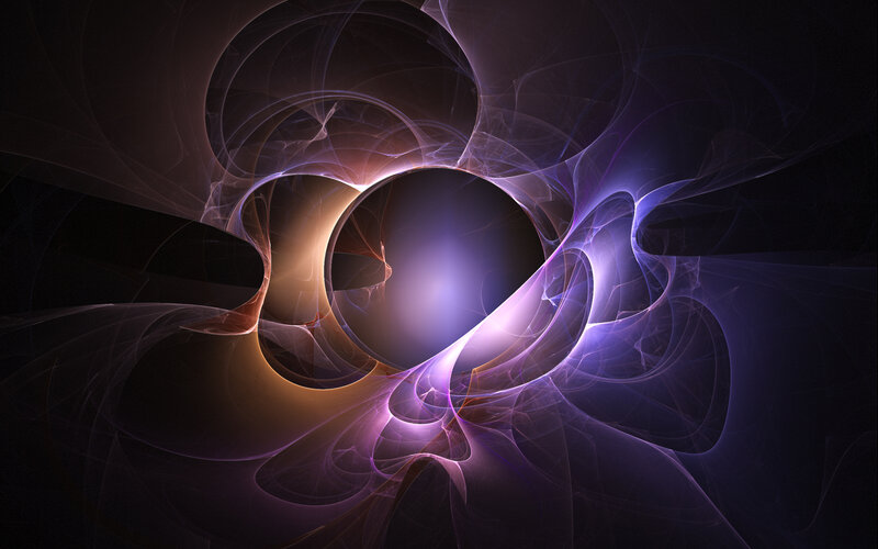 Abstract purple and gold fractal