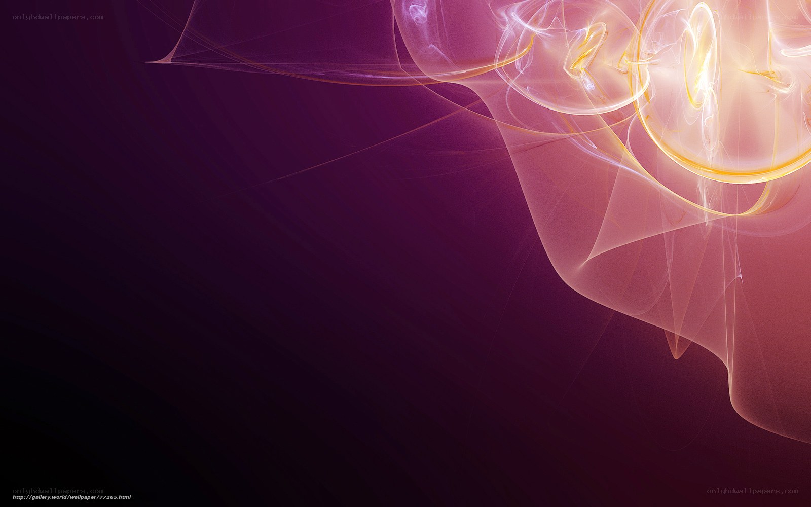 Abstract purple and gold fractal