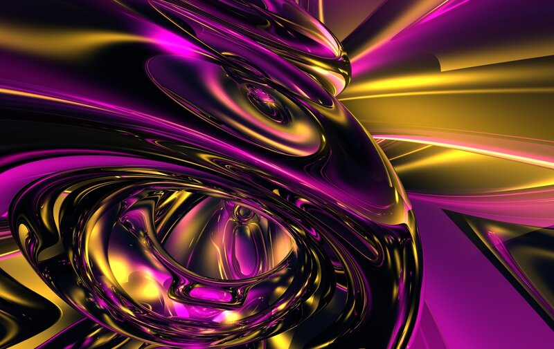 Abstract purple and gold swirl