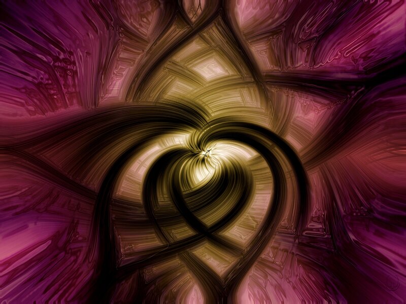Abstract purple and gold swirl