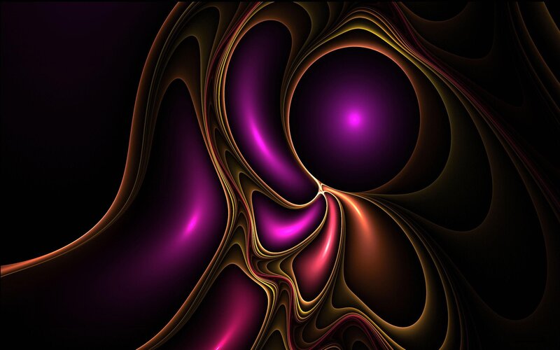 Abstract purple and gold swirls
