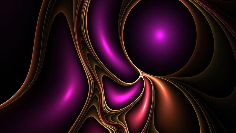 Abstract purple and gold swirls