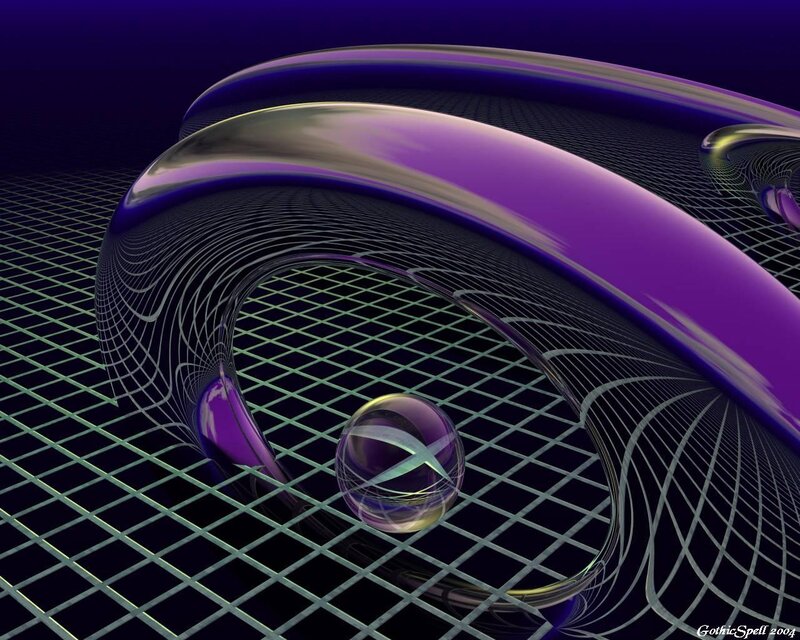 Abstract purple and green digital art