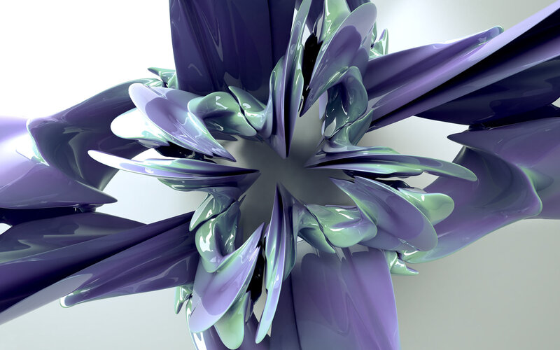 Abstract purple and green fractal design