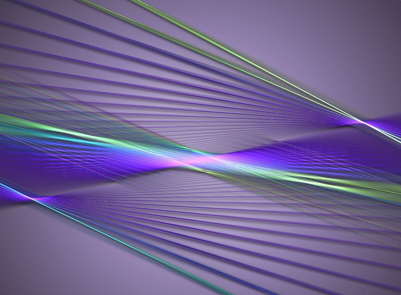 Abstract purple and green lines