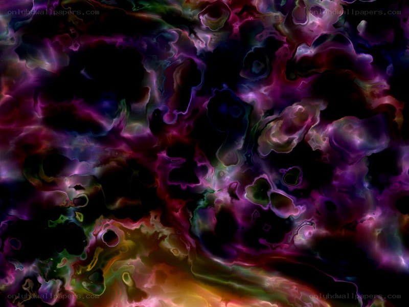 Abstract purple and green nebula