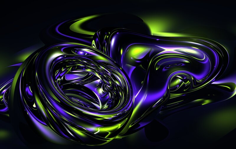 Abstract purple and green swirl