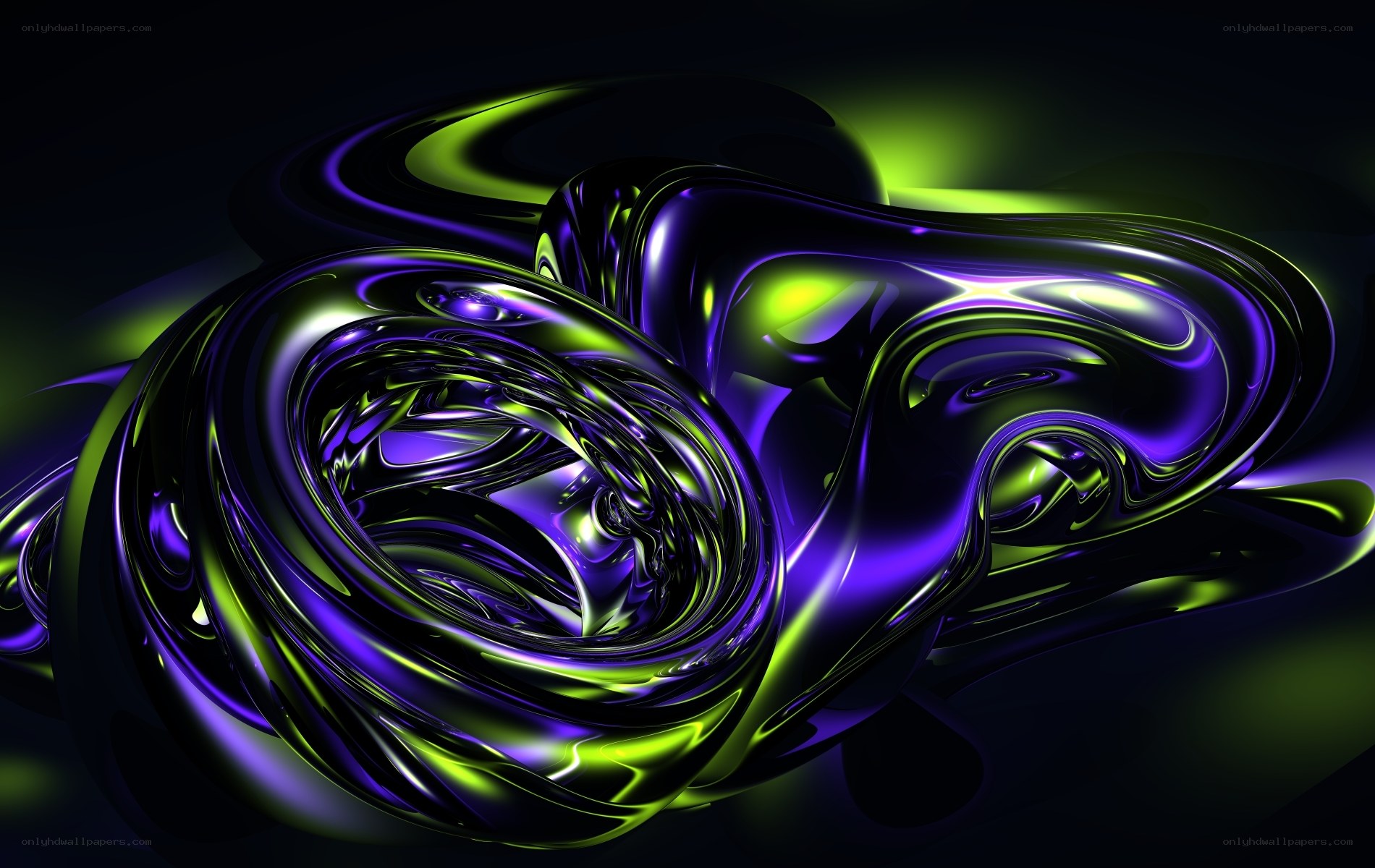 Abstract purple and green swirl