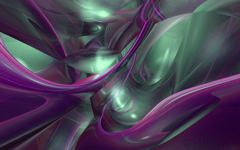 Abstract purple and green swirls