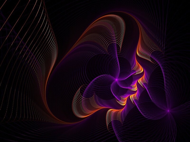 Abstract purple and orange fractal design