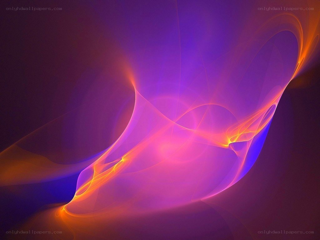 Abstract purple and orange light waves