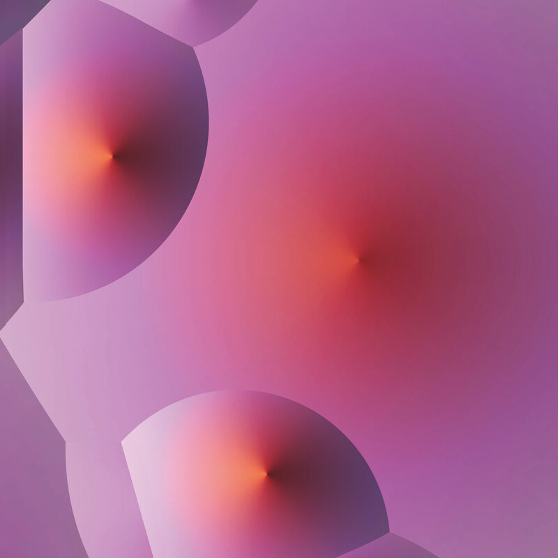 Abstract purple and orange shapes