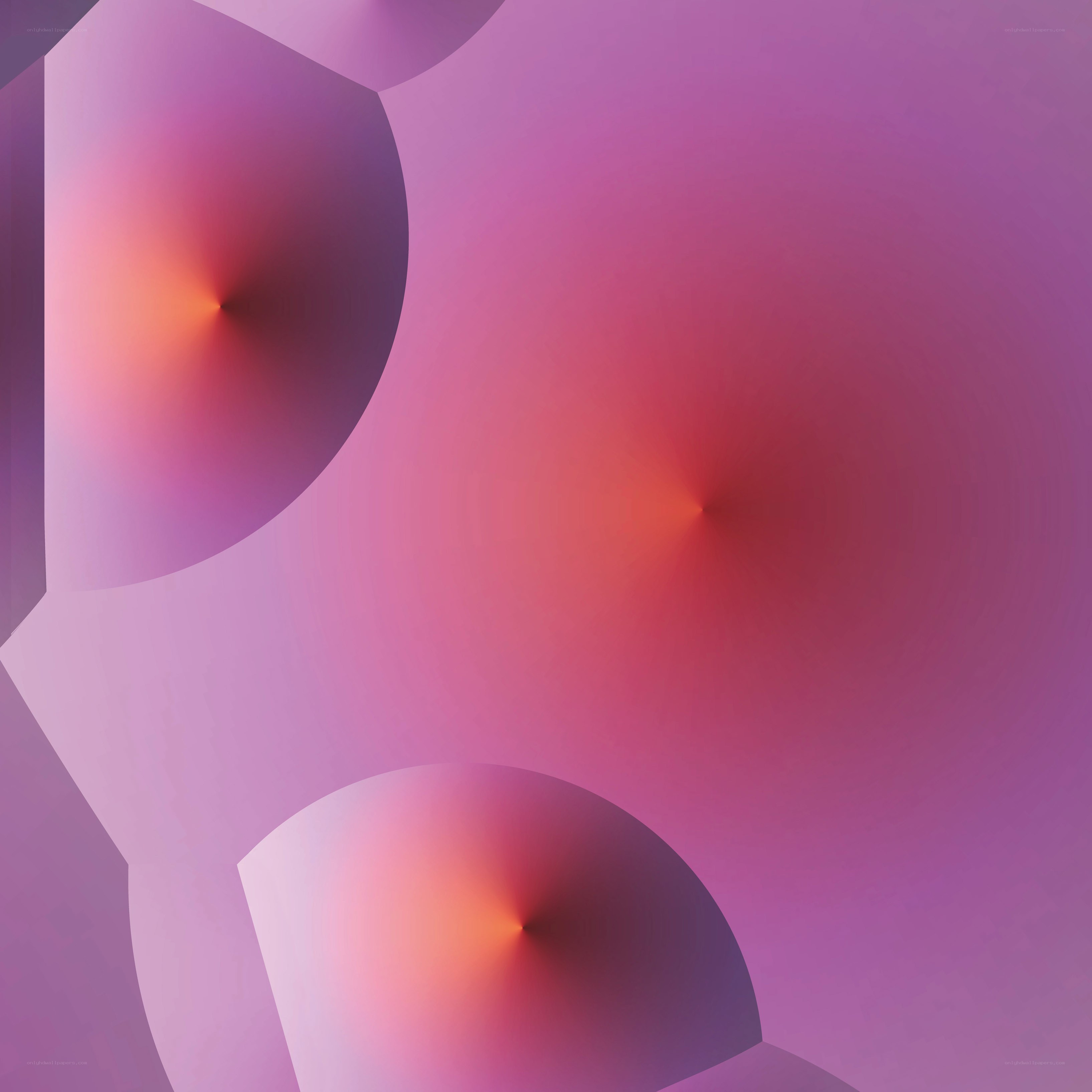 Abstract purple and orange shapes