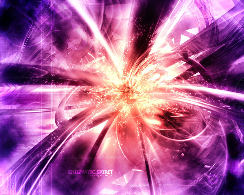Abstract purple and pink energy burst