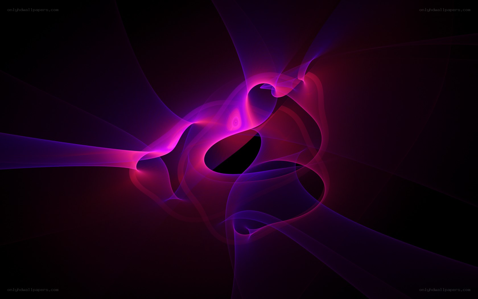 Abstract purple and pink light waves