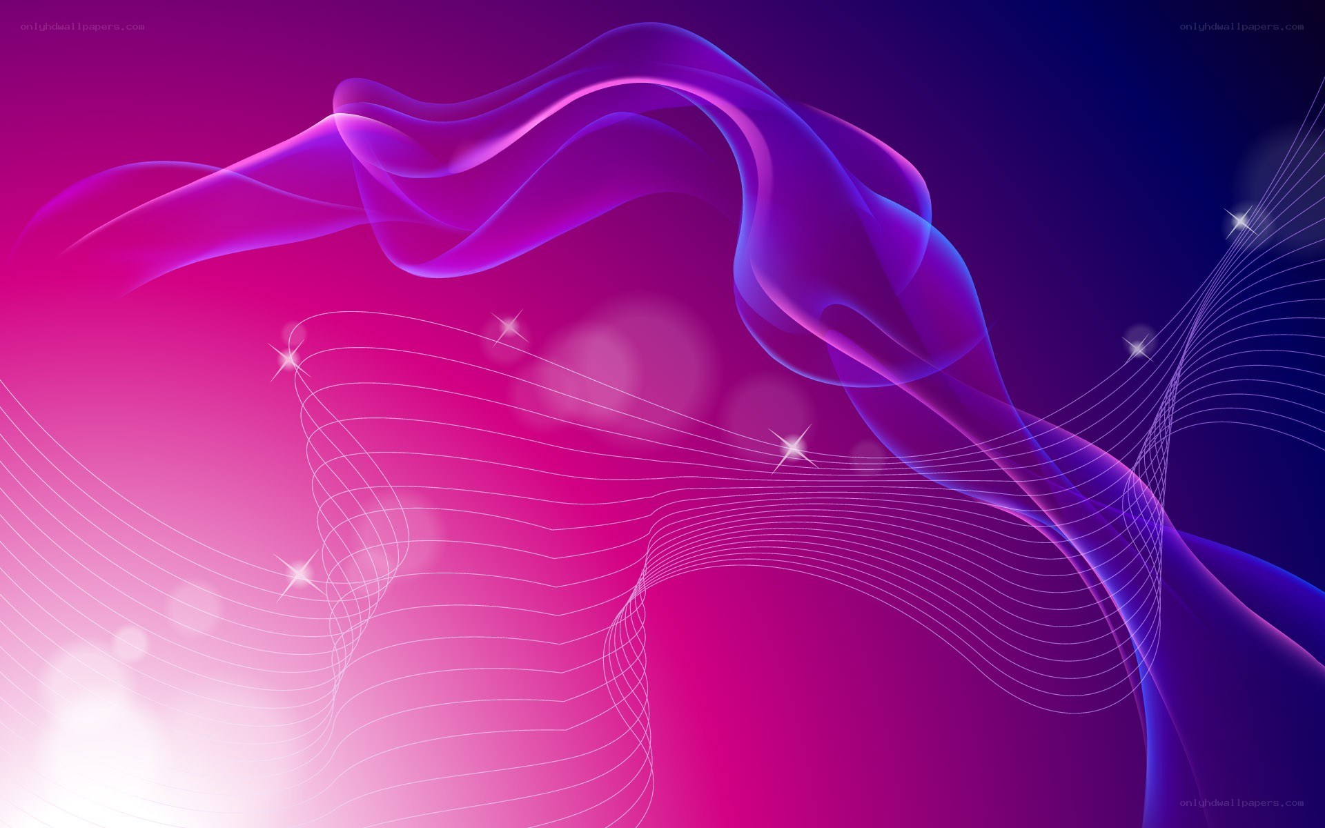 Abstract purple and pink waves