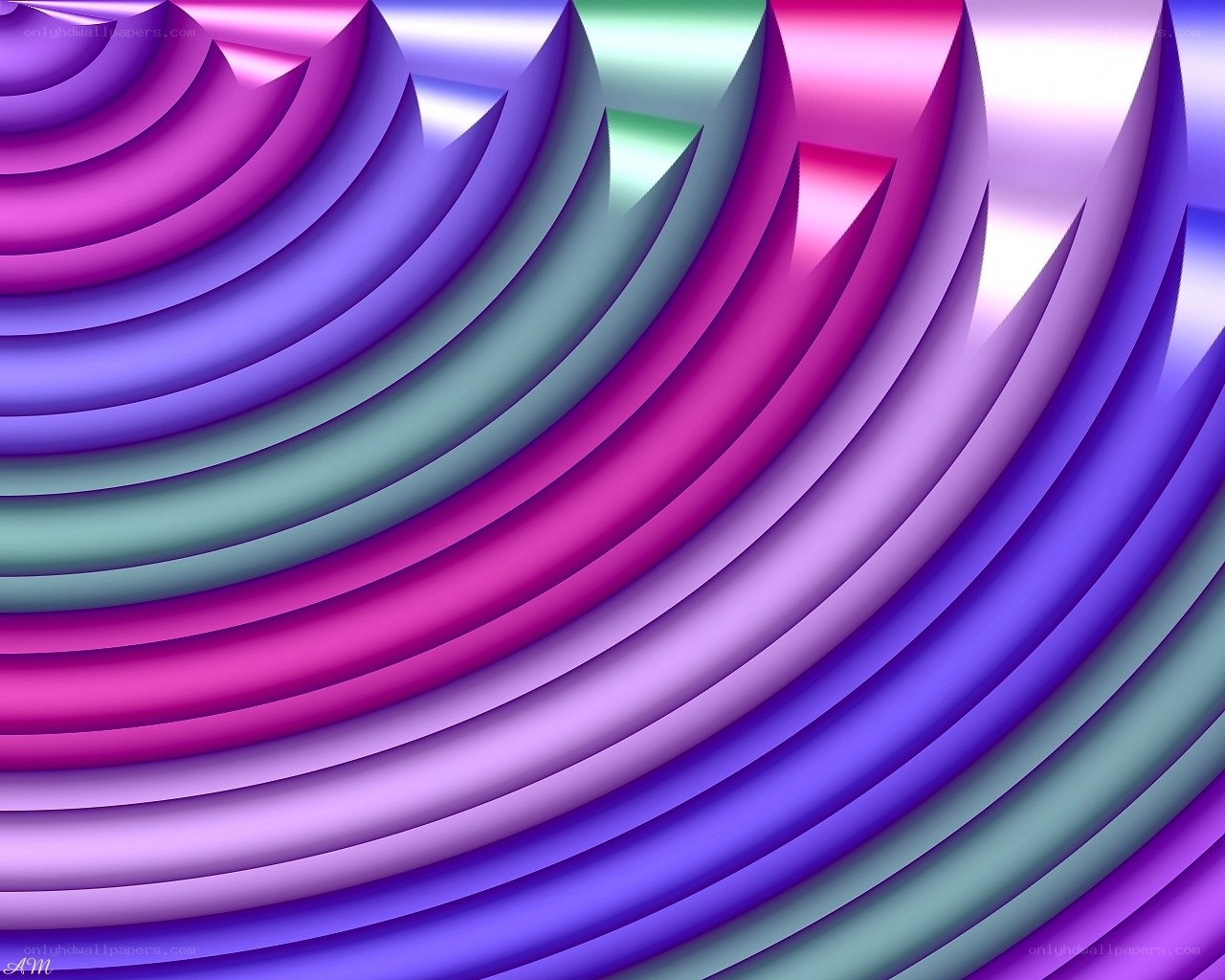 Abstract purple and pink waves