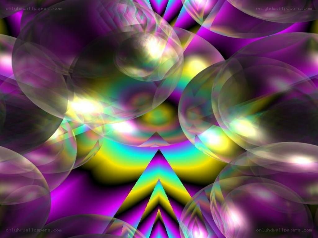 Abstract purple and rainbow fractal