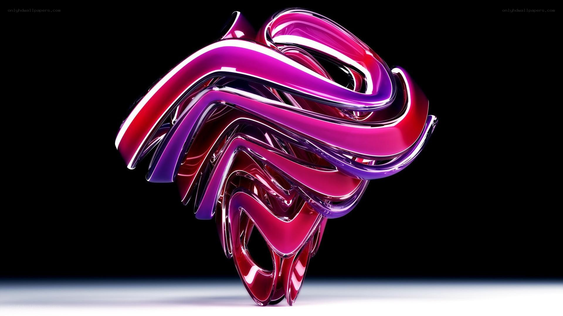 Abstract purple and red sculpture