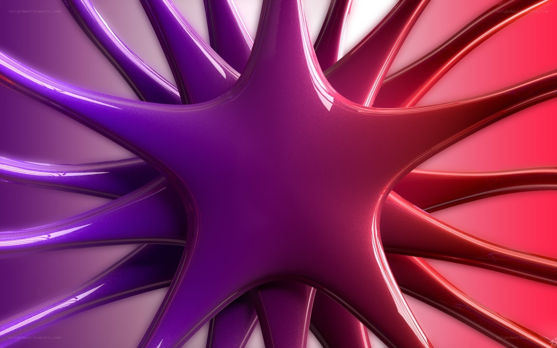 Abstract purple and red star design