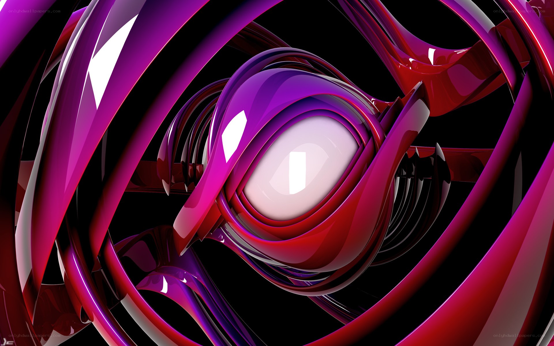 Abstract purple and red swirls