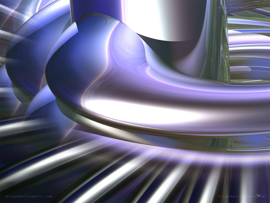 Abstract purple and silver swirl