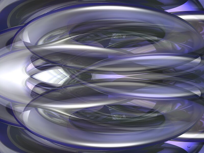 Abstract purple and silver swirls