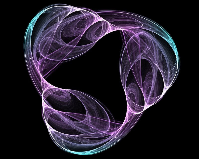 Abstract purple and teal swirl