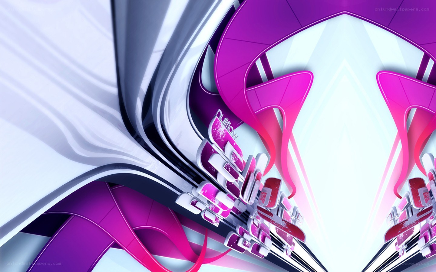 abstract purple and white design