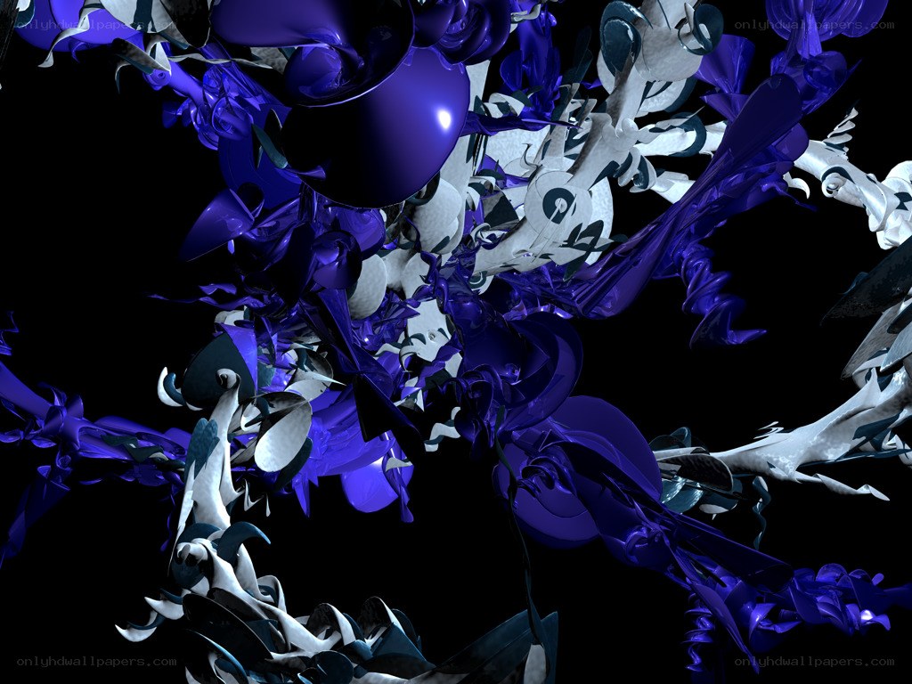 Abstract purple and white sculpture