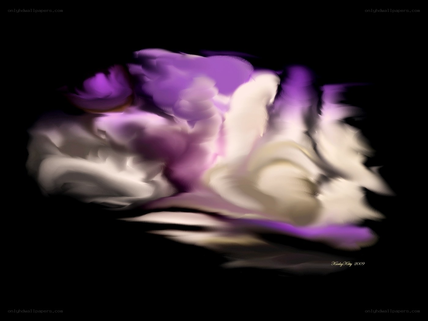 abstract purple and white swirl