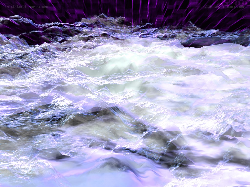Abstract purple and white waves