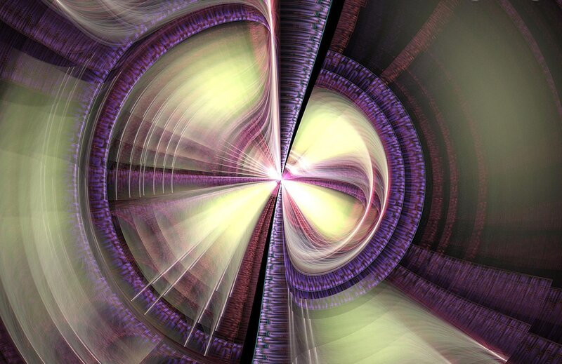 abstract purple and yellow fractal