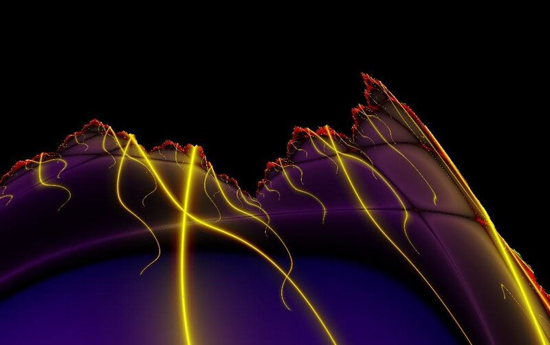 Abstract purple and yellow fractal