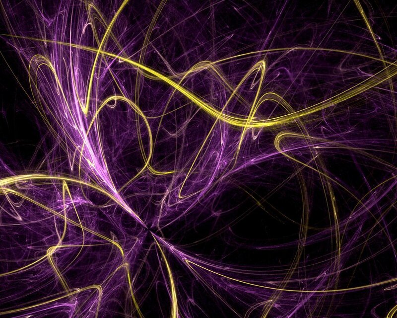 Abstract purple and yellow fractal