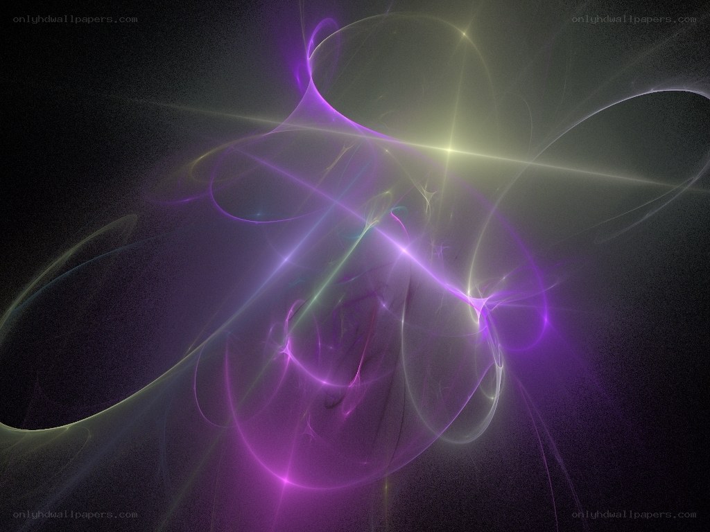 Abstract purple and yellow light swirls