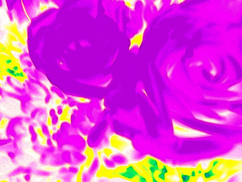 Abstract Purple and Yellow Shapes