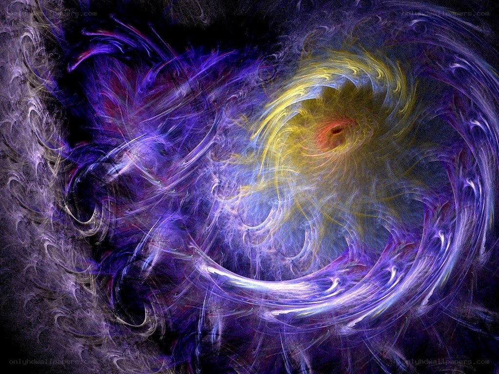 Abstract purple and yellow swirl