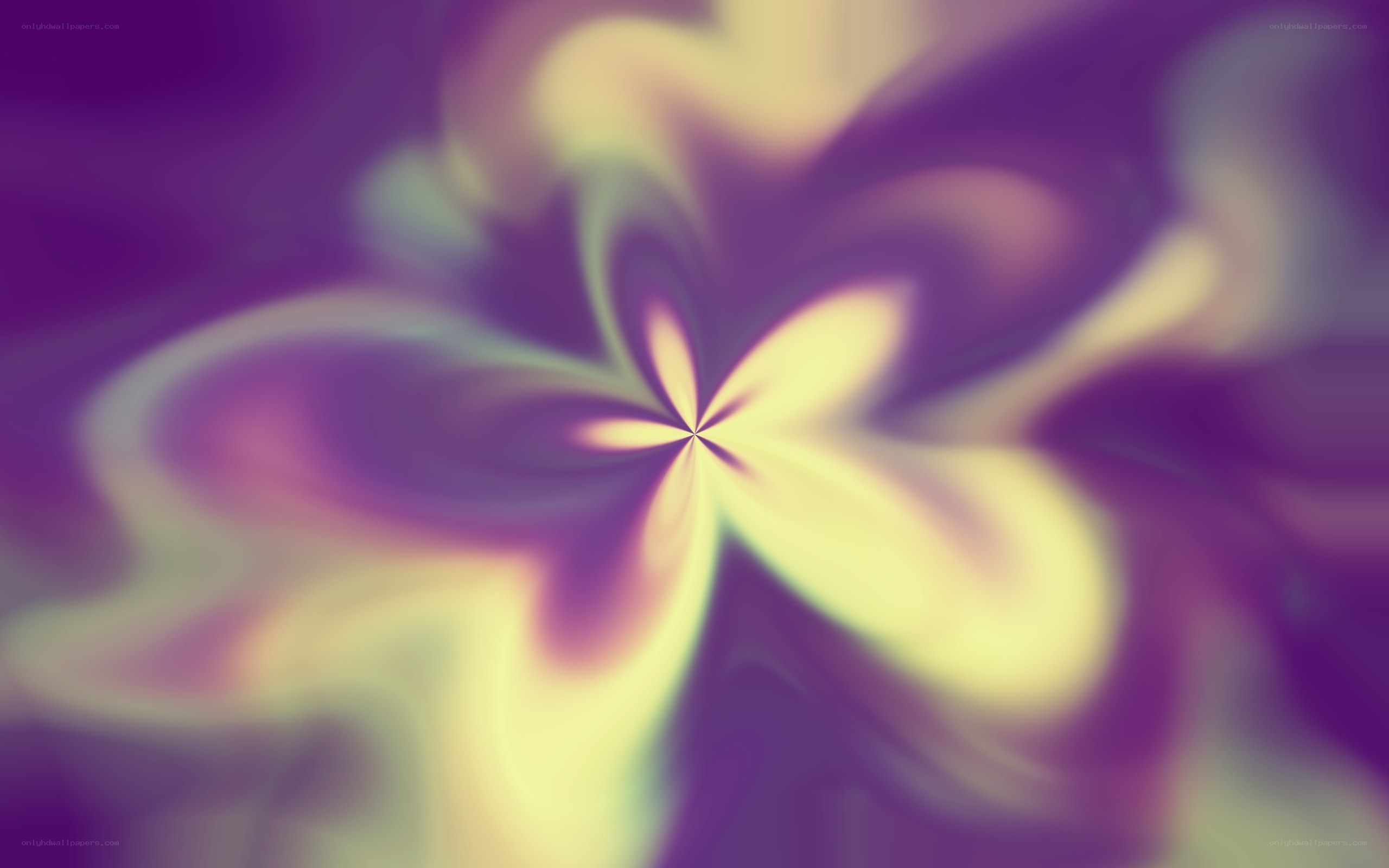 Abstract purple and yellow swirl