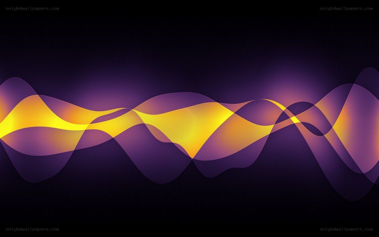 Abstract purple and yellow waves