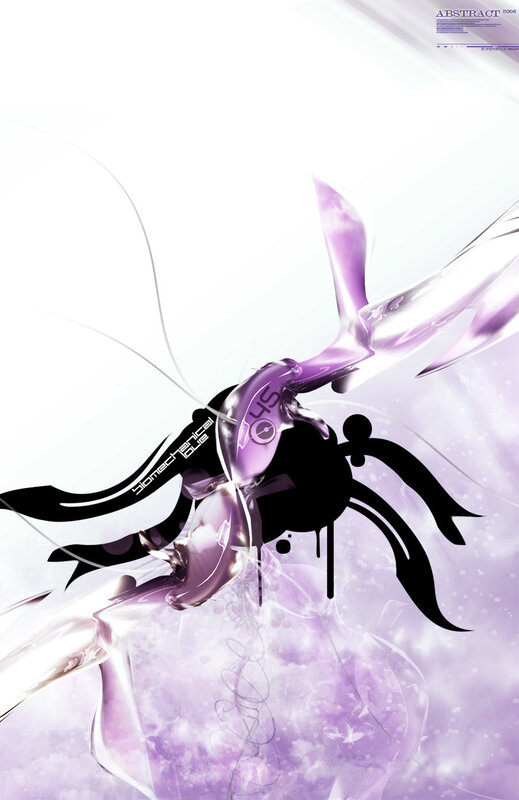 Abstract purple biomechanical design