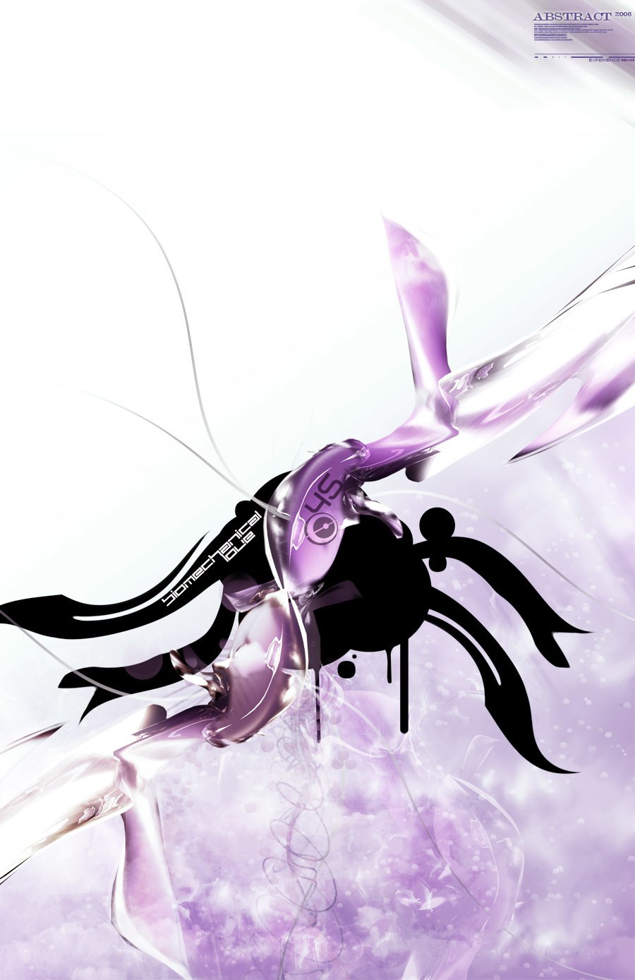 Abstract purple biomechanical design