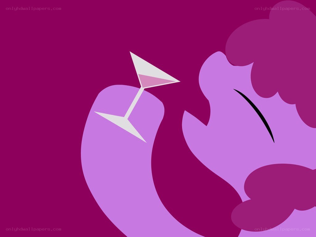 abstract purple character with drink