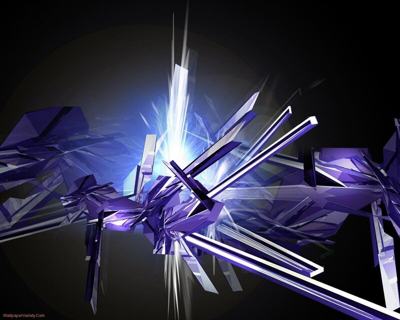 Abstract purple crystal explosion