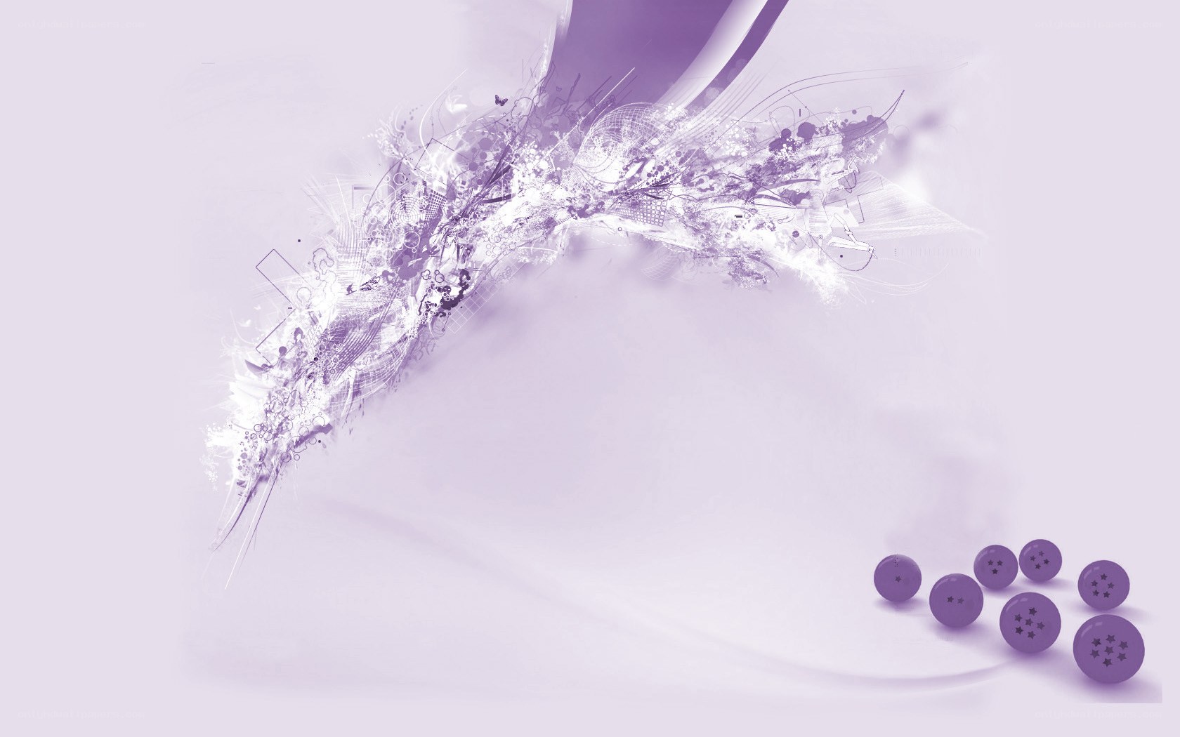 abstract purple design with spheres