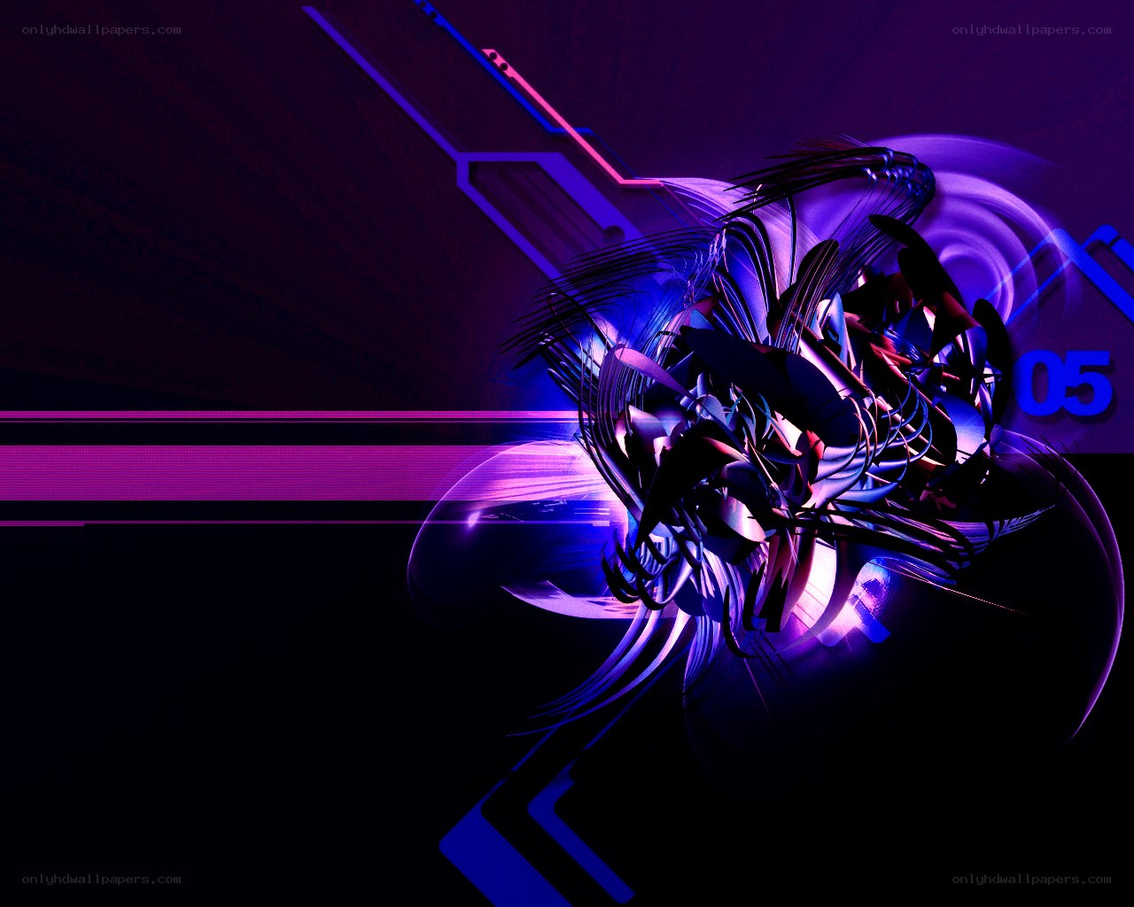 abstract purple digital art