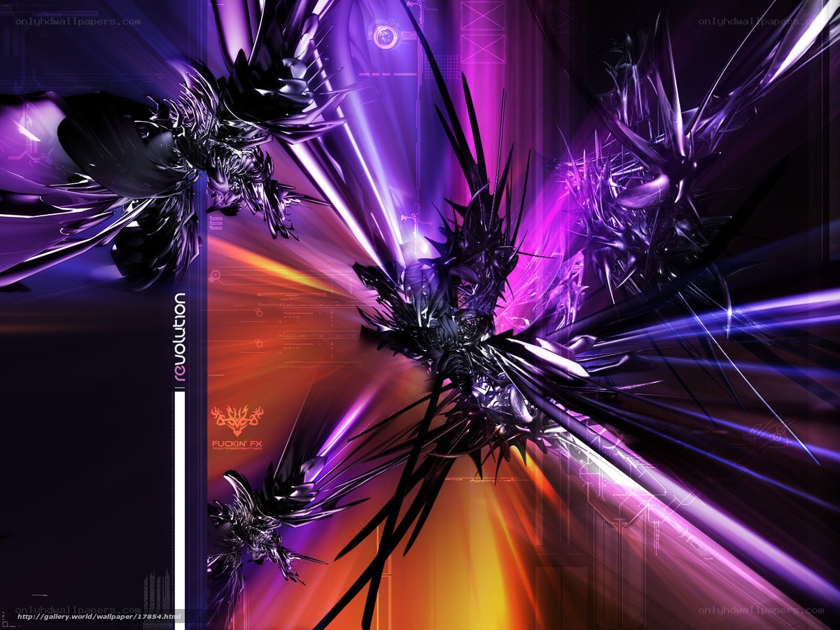 Abstract purple digital art