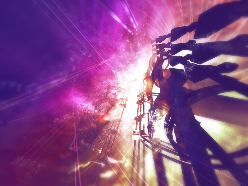Abstract purple energy burst